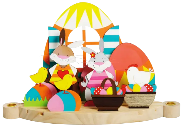 Kerzenhalter "Ostern mit Familie Lopi", 12-tlg.